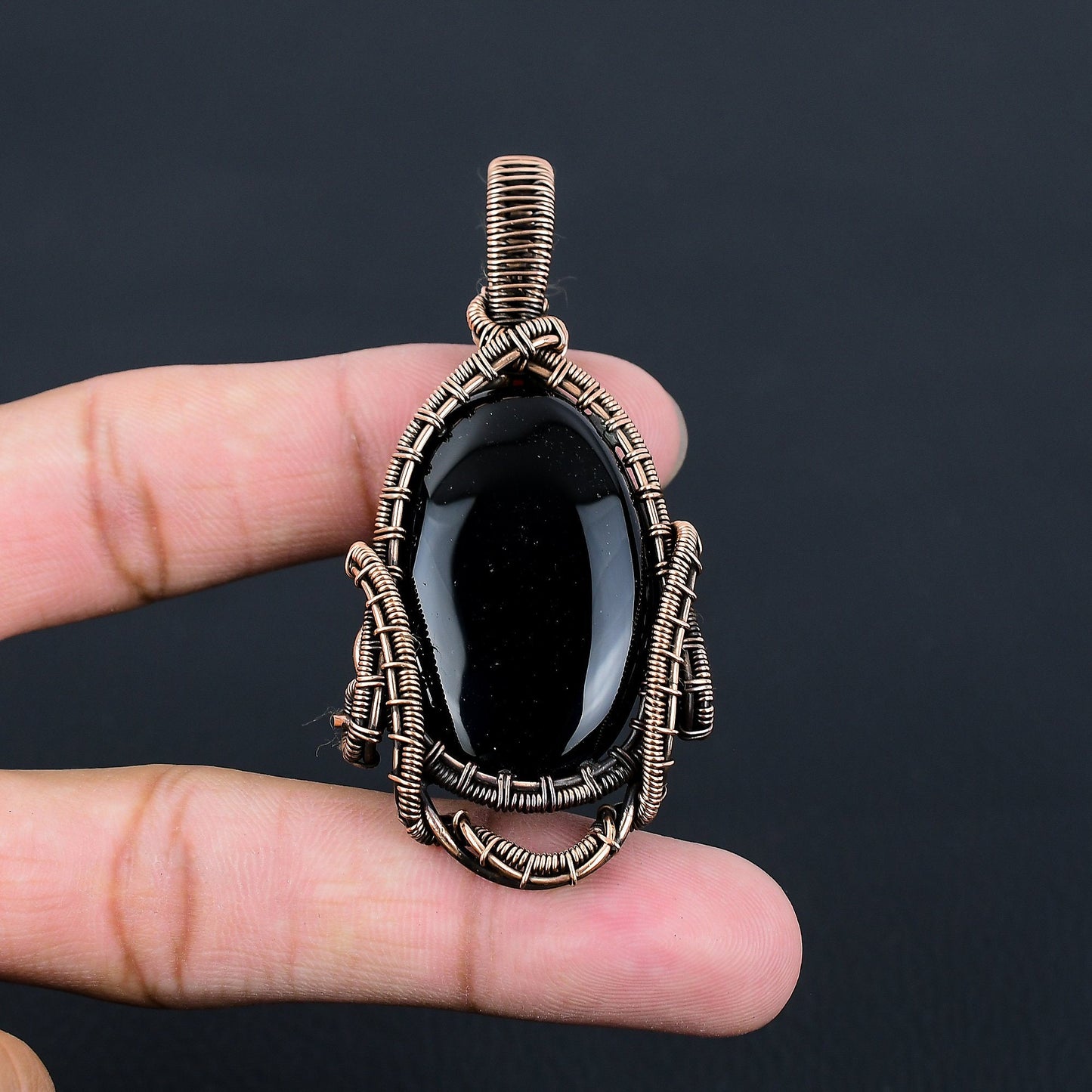 Black Onyx Gemstone Pendant