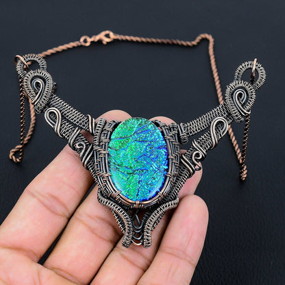 Multicolor Triplet Opal Gemstone Necklace