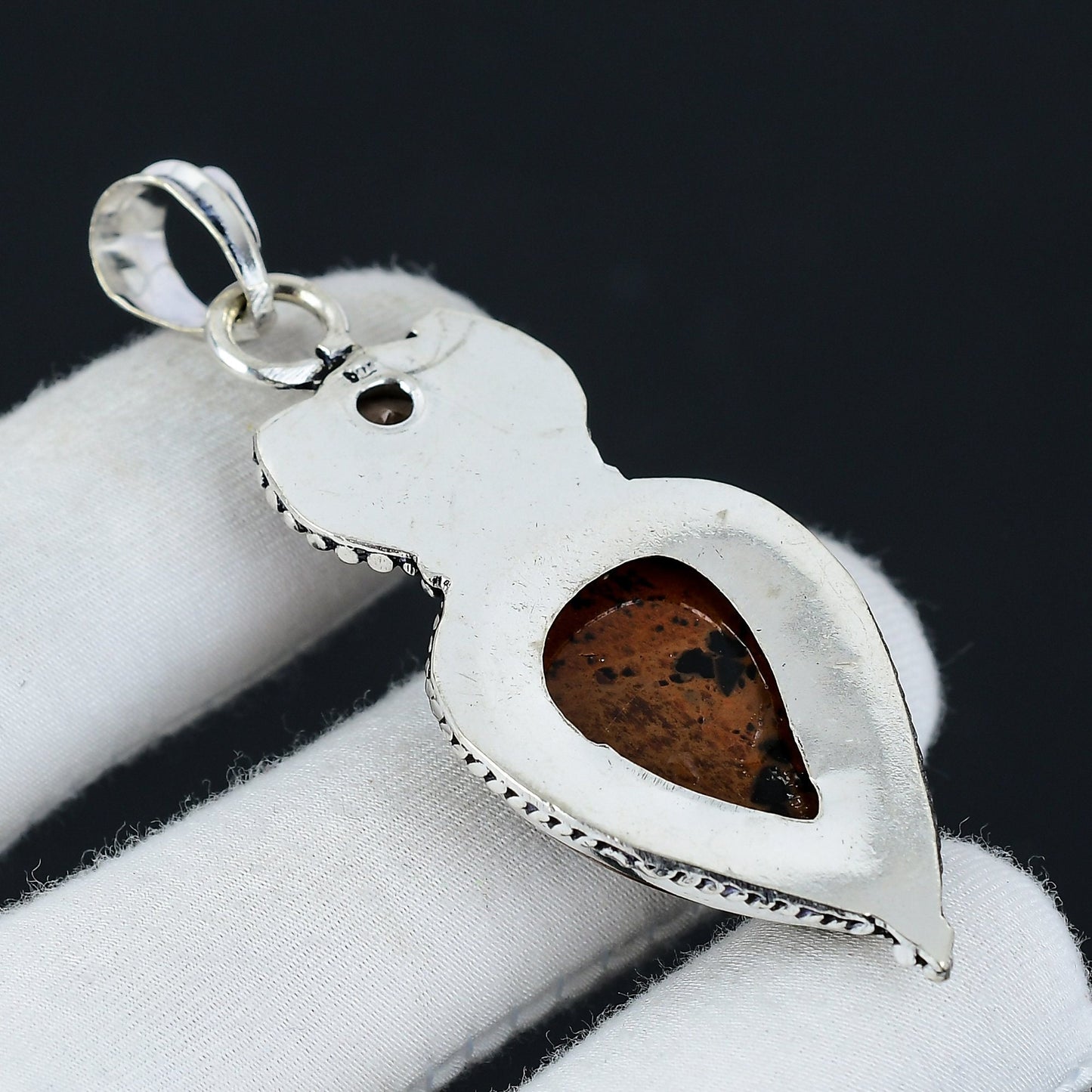 Mahogany Obsidian & Morganite Pendant