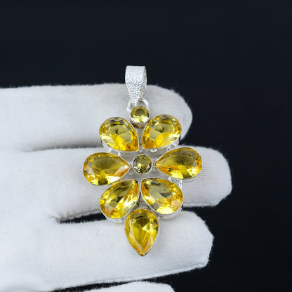 Yellow Citrine Gemstone Pendant