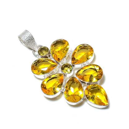 Yellow Citrine Gemstone Pendant