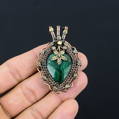 Green Malachite Gemstone Pendant