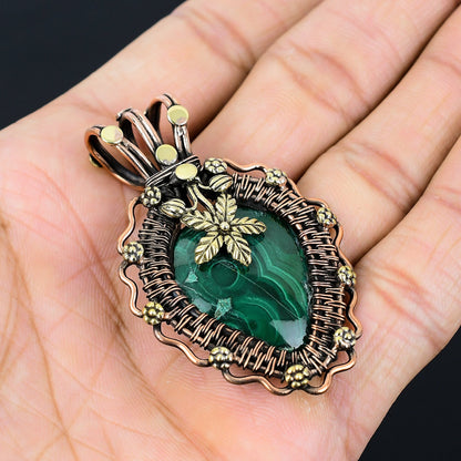 Green Malachite Gemstone Pendant