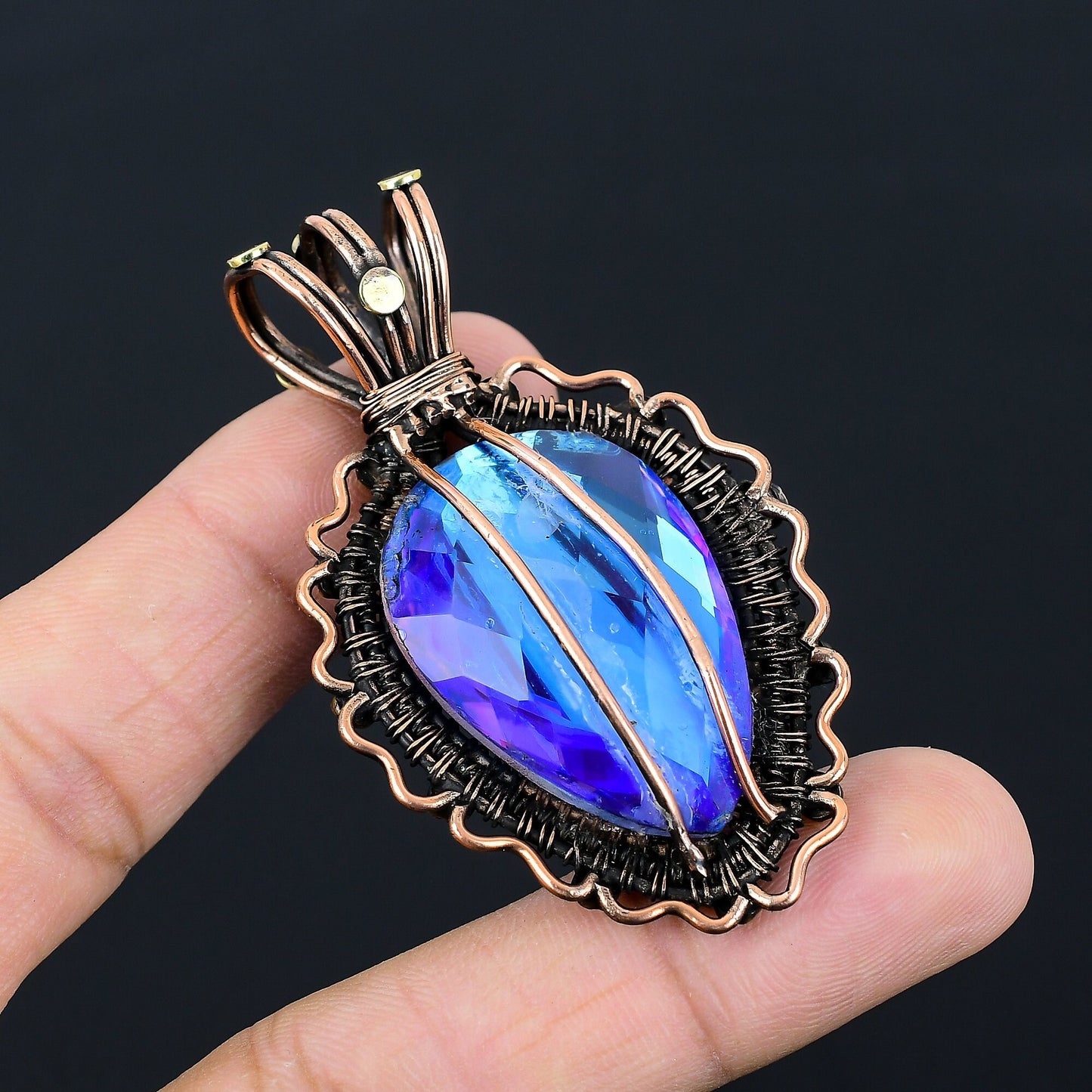 Rainbow Mystic Topaz Gemstone Pendant