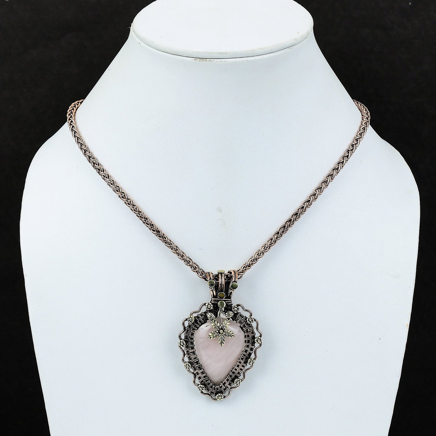 Pink Rose Quartz Gemstone Pendant