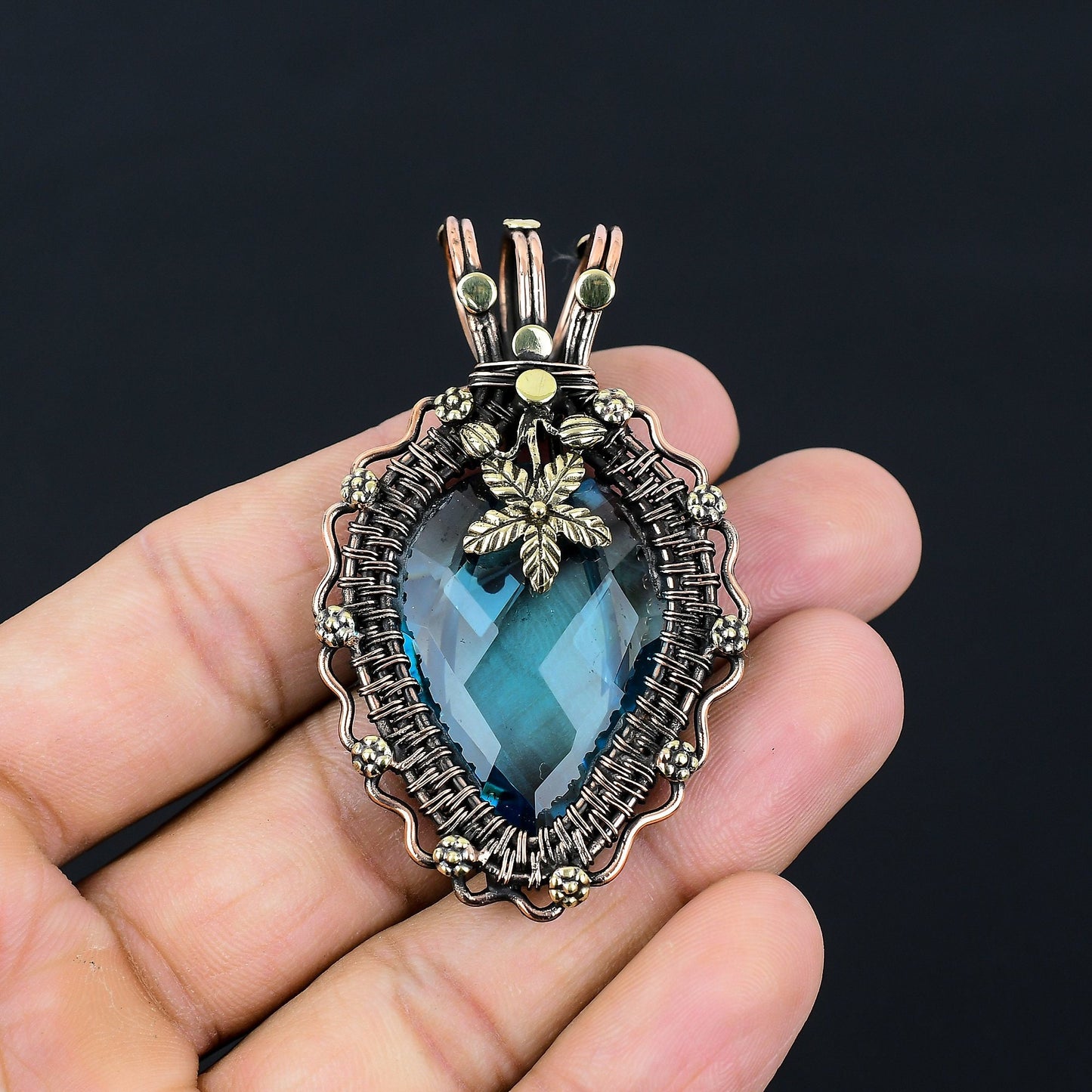Blue Topaz Gemstone Pendant