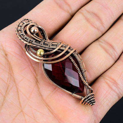 Red Garnet Gemstone Pendant