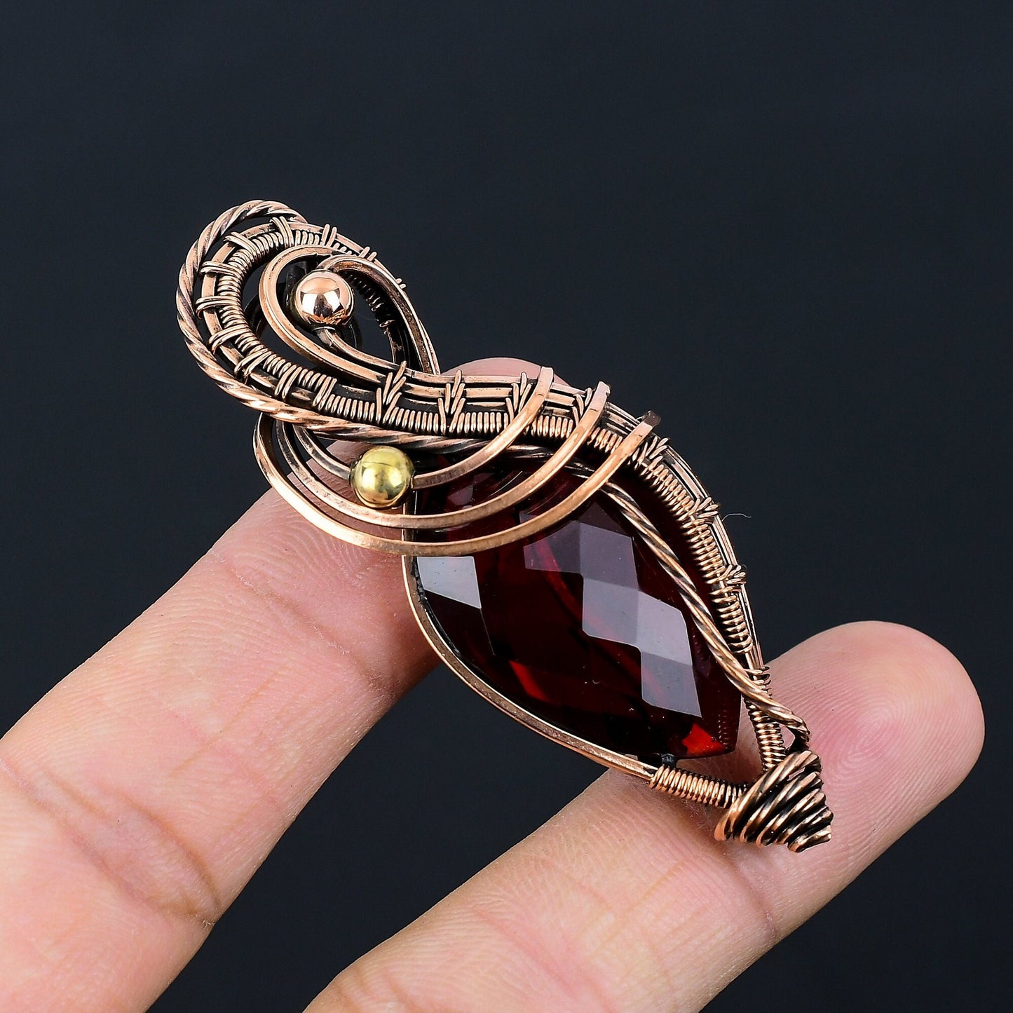 Red Garnet Gemstone Pendant