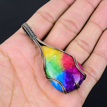 Rainbow Solar Quartz Gemstone Pendant