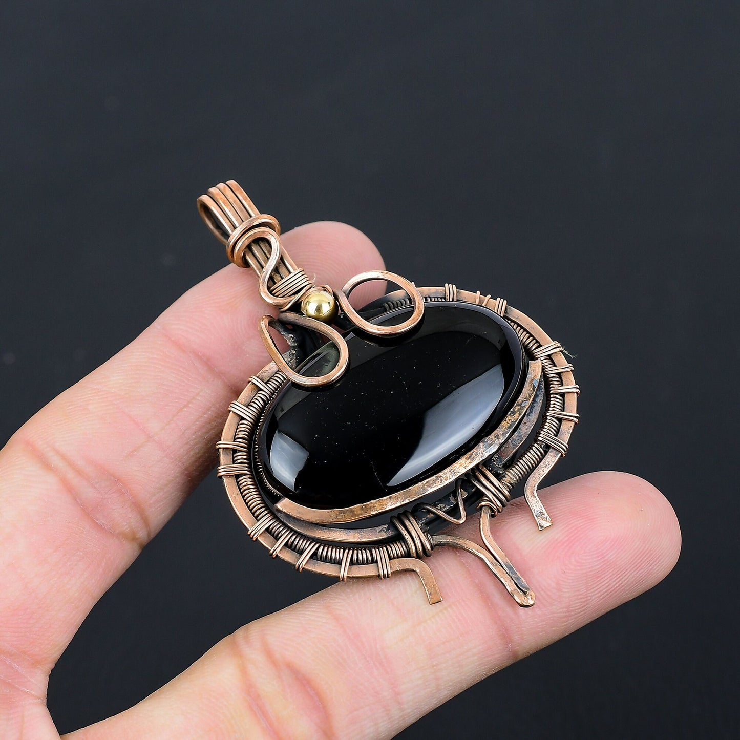 Black Onyx Gemstone Pendant