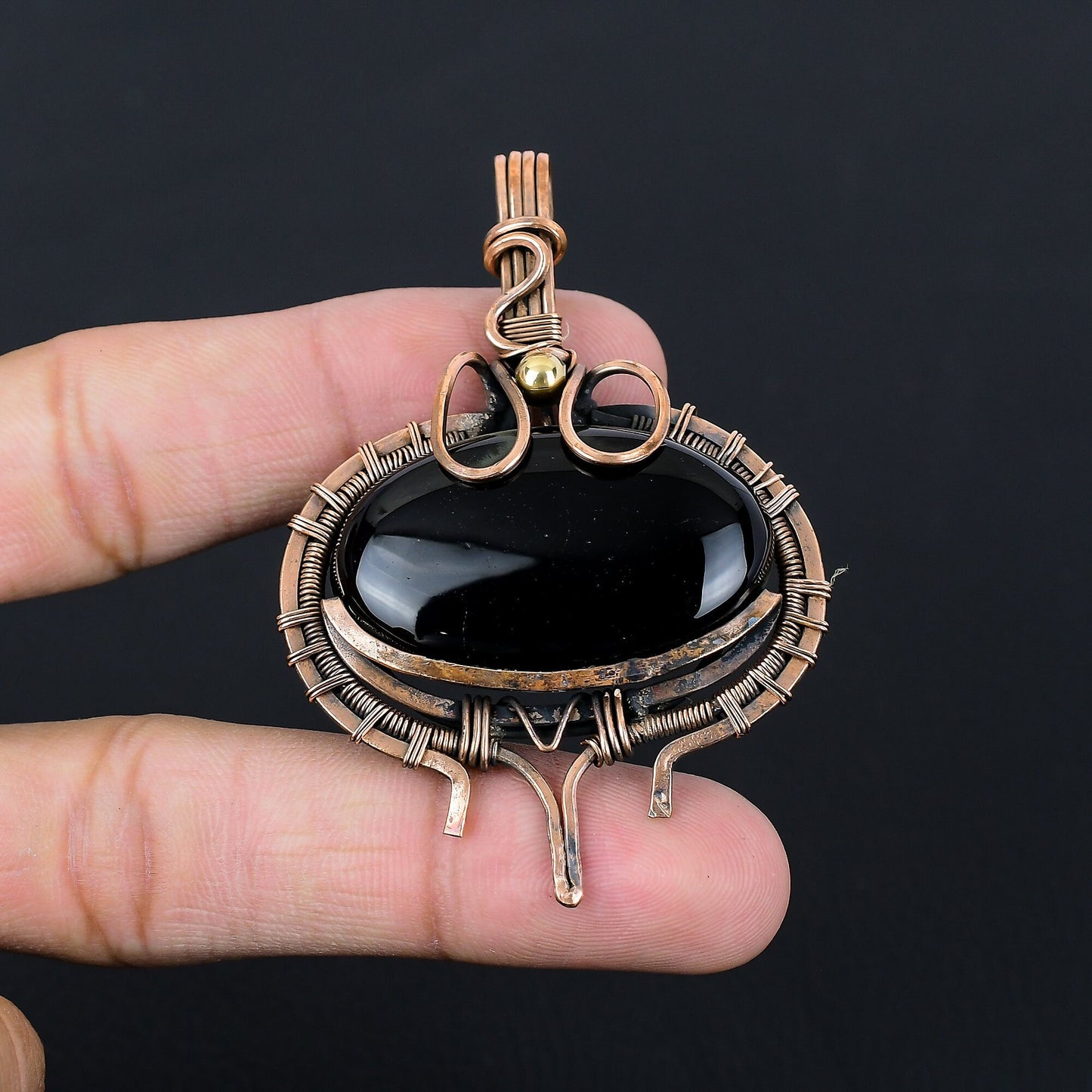 Black Onyx Gemstone Pendant