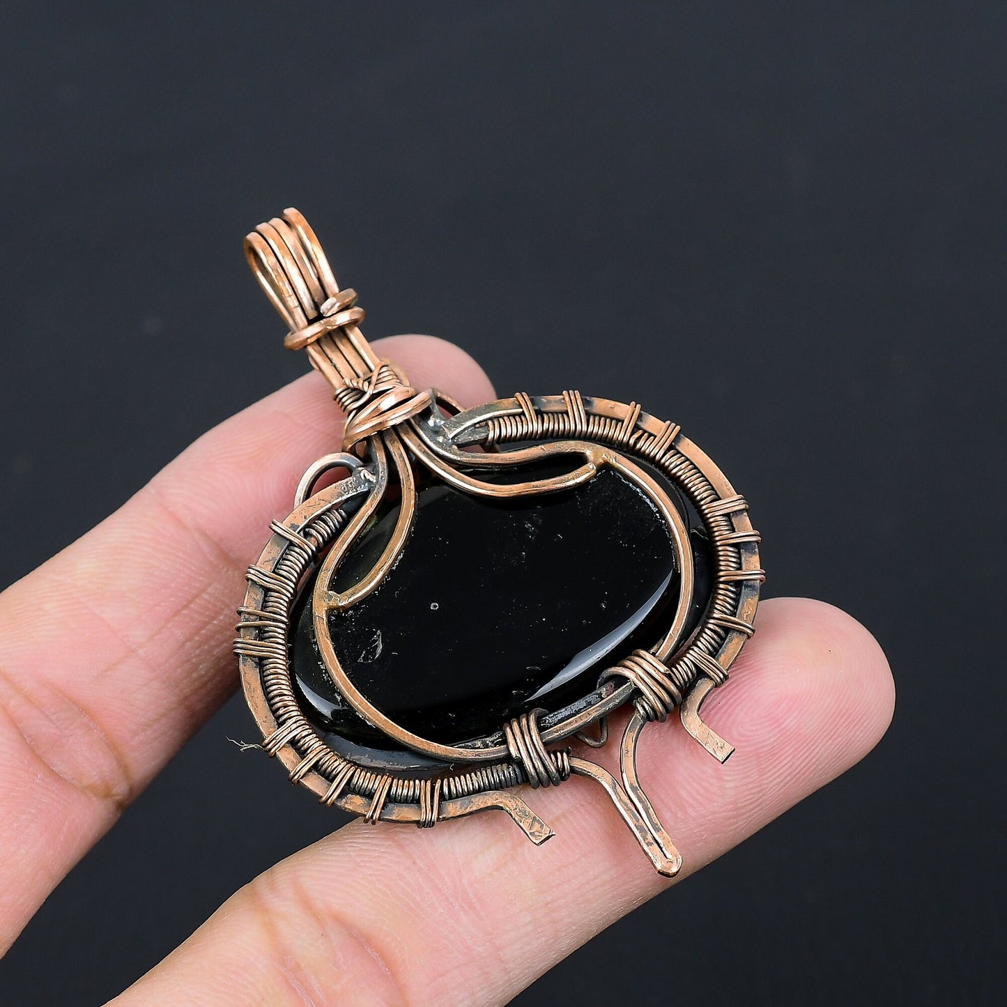 Black Onyx Gemstone Pendant