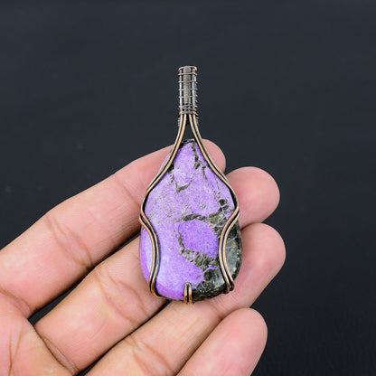 Purple Purpurite Gemstone Pendant