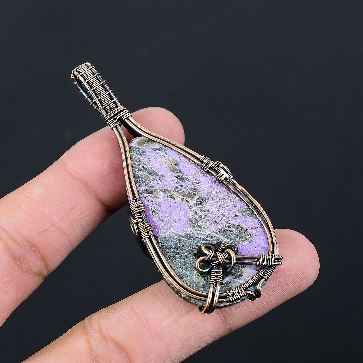 Purple Purpurite Gemstone Pendant