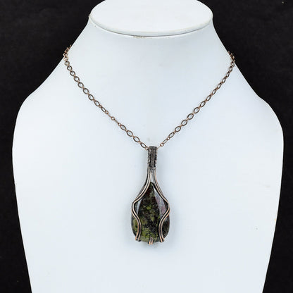 Green & Red Dragon Blood Gemstone Pendant