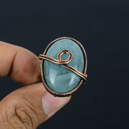 Blue Aquamarine Gemstone Ring