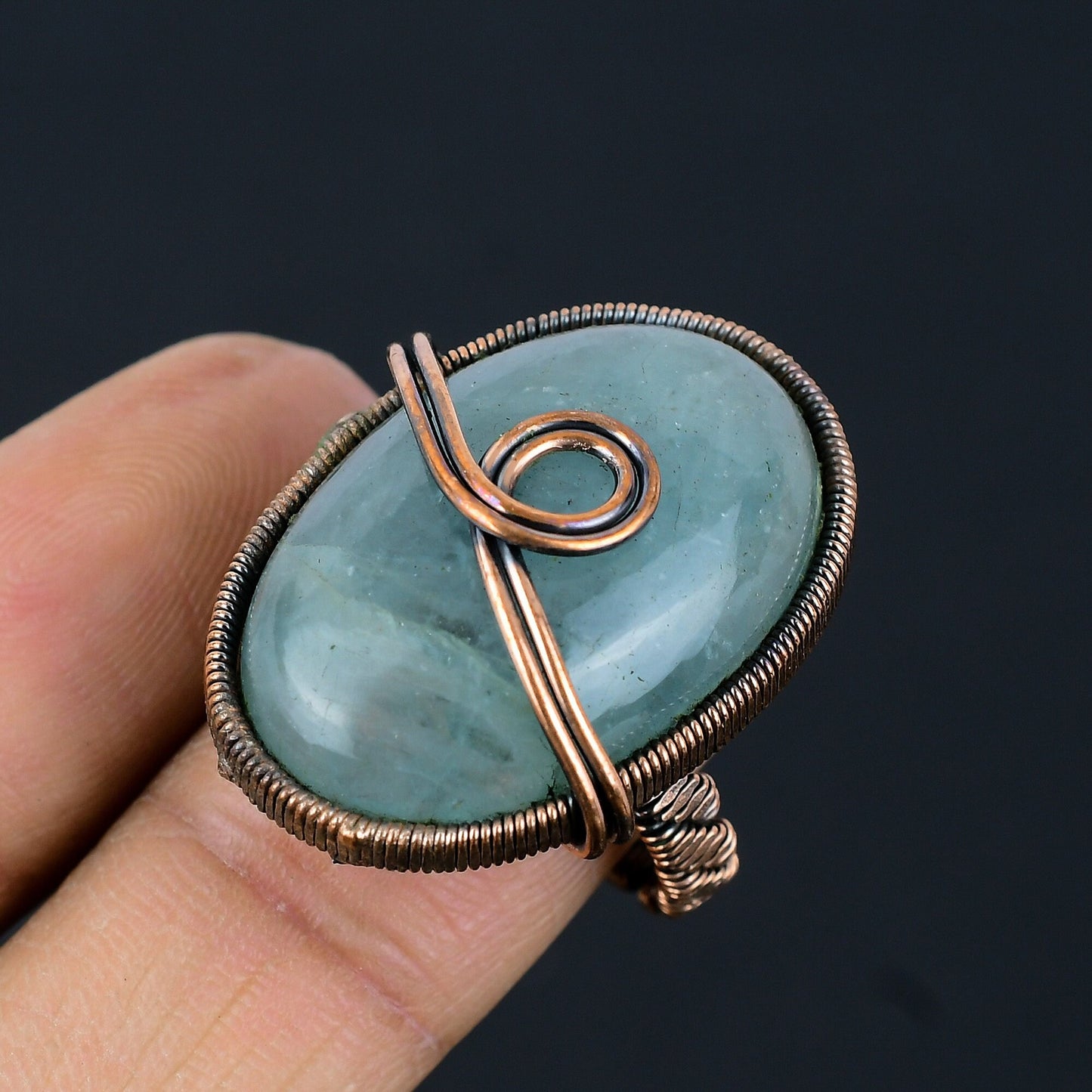 Blue Aquamarine Gemstone Ring