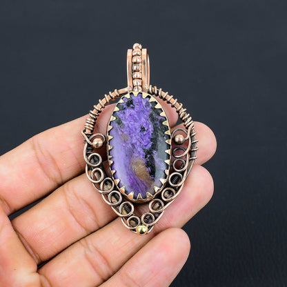 Purple Charoite Gemstone Pendant