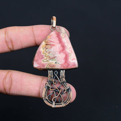 Pink Rhodochrosite Gemstone Pendant