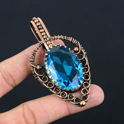 Blue Topaz Gemstone Pendant