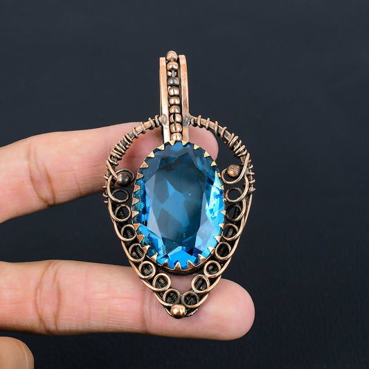 Blue Topaz Gemstone Pendant