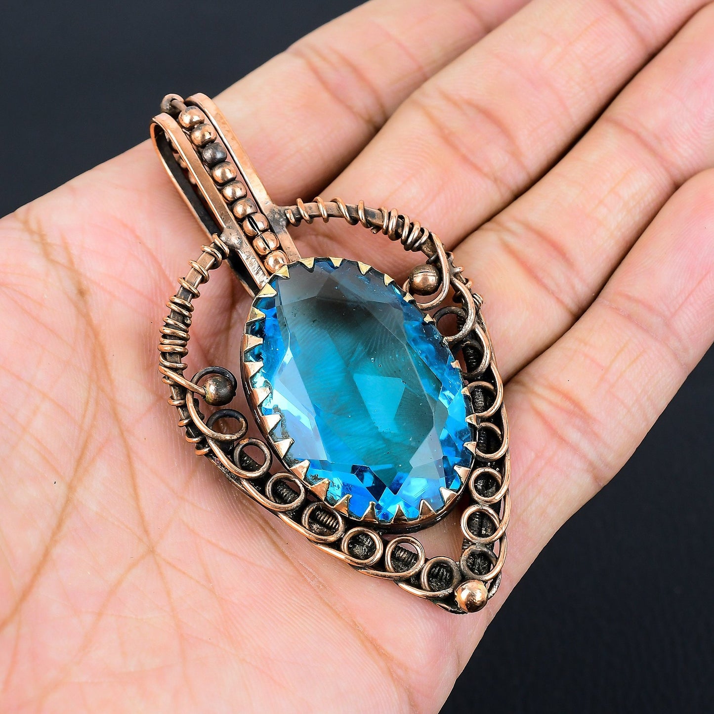 Blue Topaz Gemstone Pendant