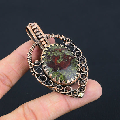Green Bloodstone Gemstone Pendant