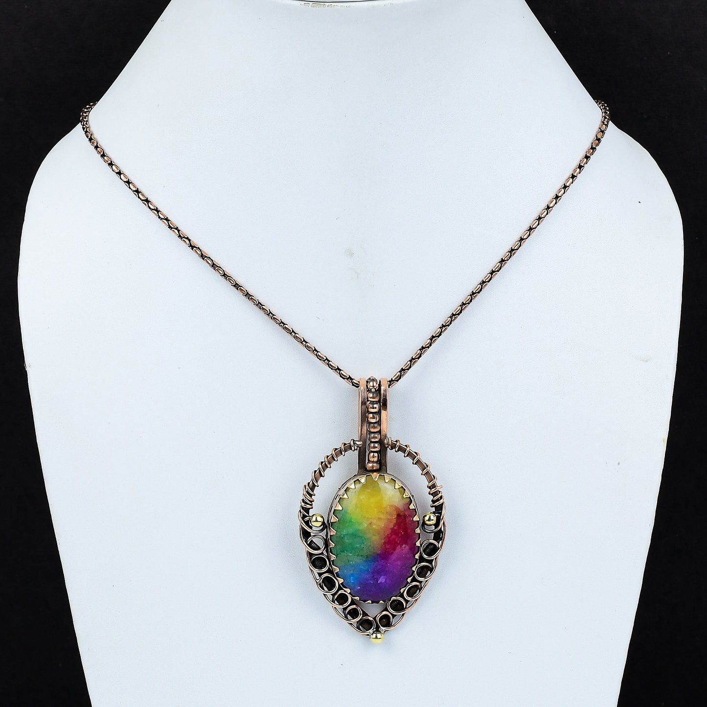 Rainbow Solar Quartz Gemstone Pendant