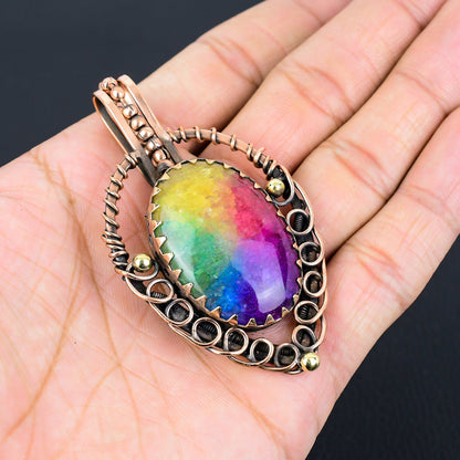 Rainbow Solar Quartz Gemstone Pendant