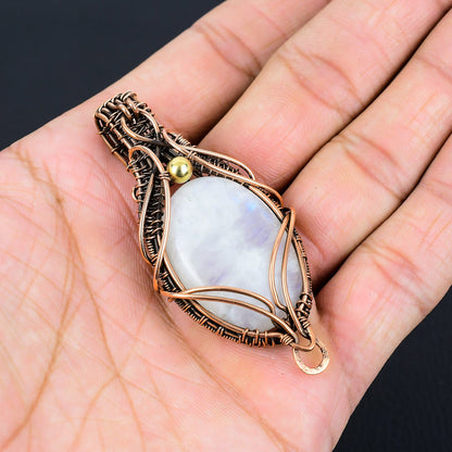 Rainbow Moonstone Gemstone Pendant