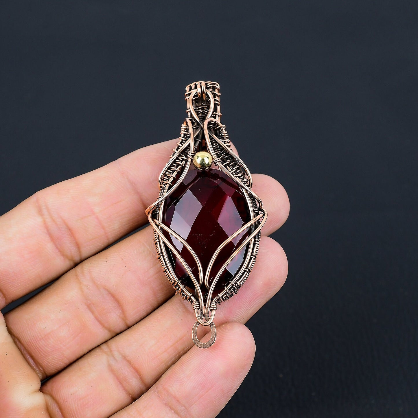 Red Garnet Gemstone Pendant