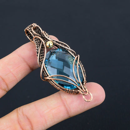 Blue Topaz Gemstone Pendant