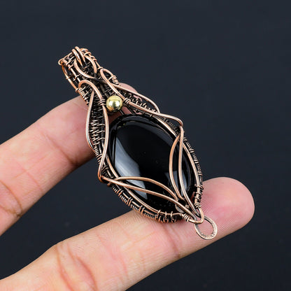 Black Onyx Gemstone Pendant
