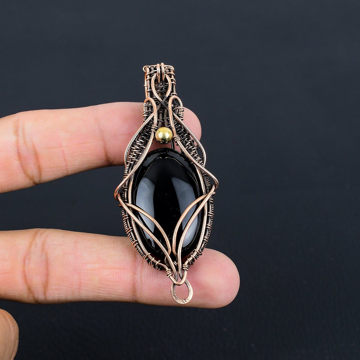 Black Onyx Gemstone Pendant