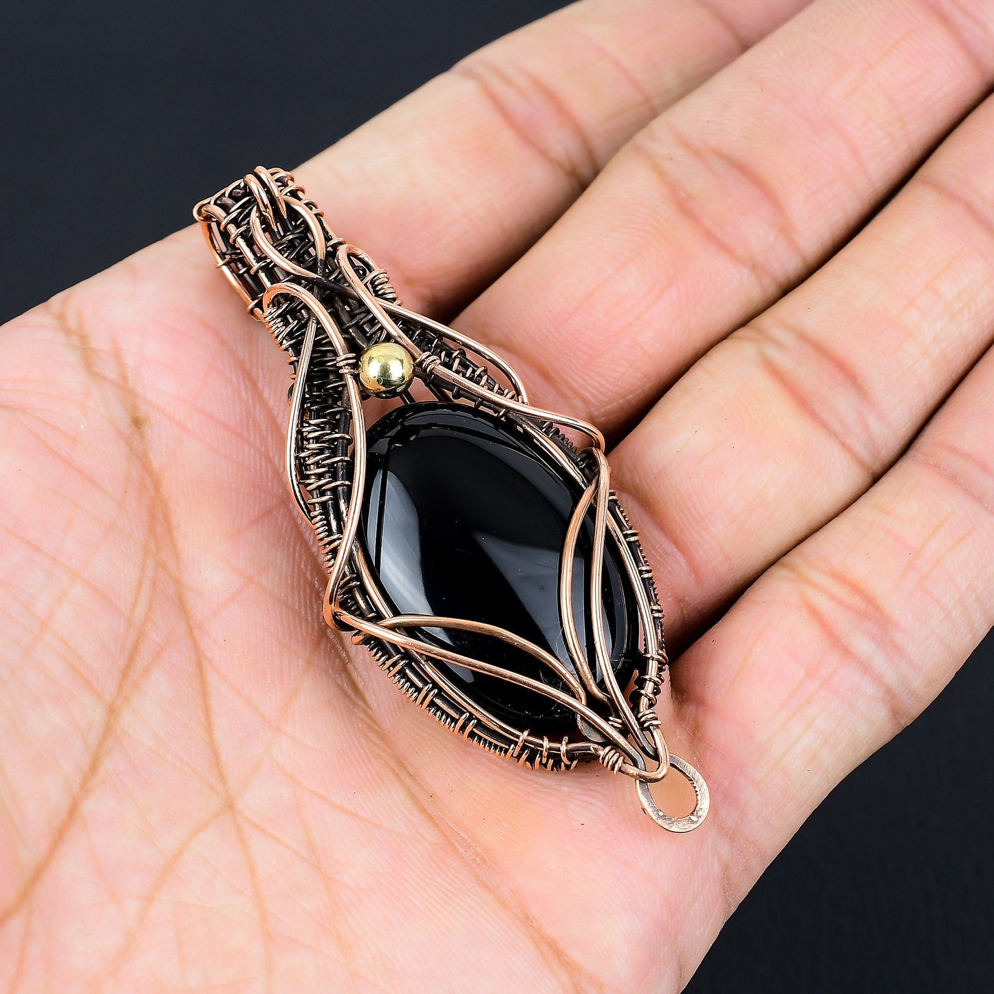Black Onyx Gemstone Pendant