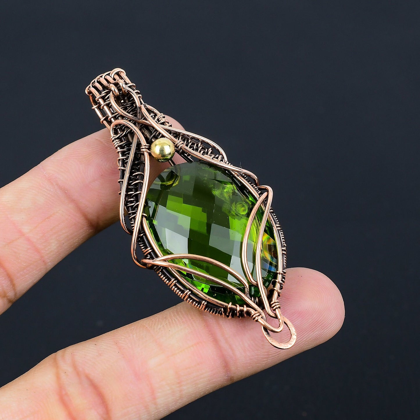 Green Peridot Gemstone Pendant