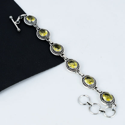 Yellow Citrine Gemstone Bracelet