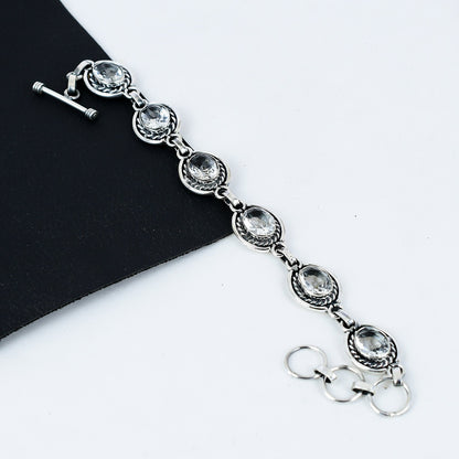 White Topaz Gemstone Bracelet