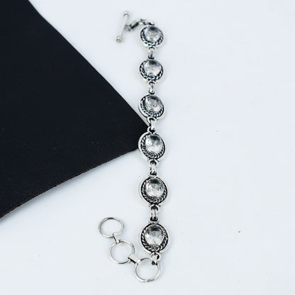 White Topaz Gemstone Bracelet
