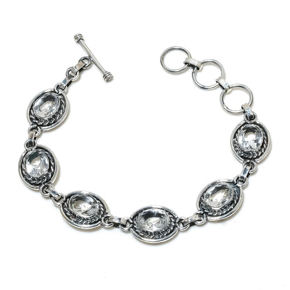 White Topaz Gemstone Bracelet