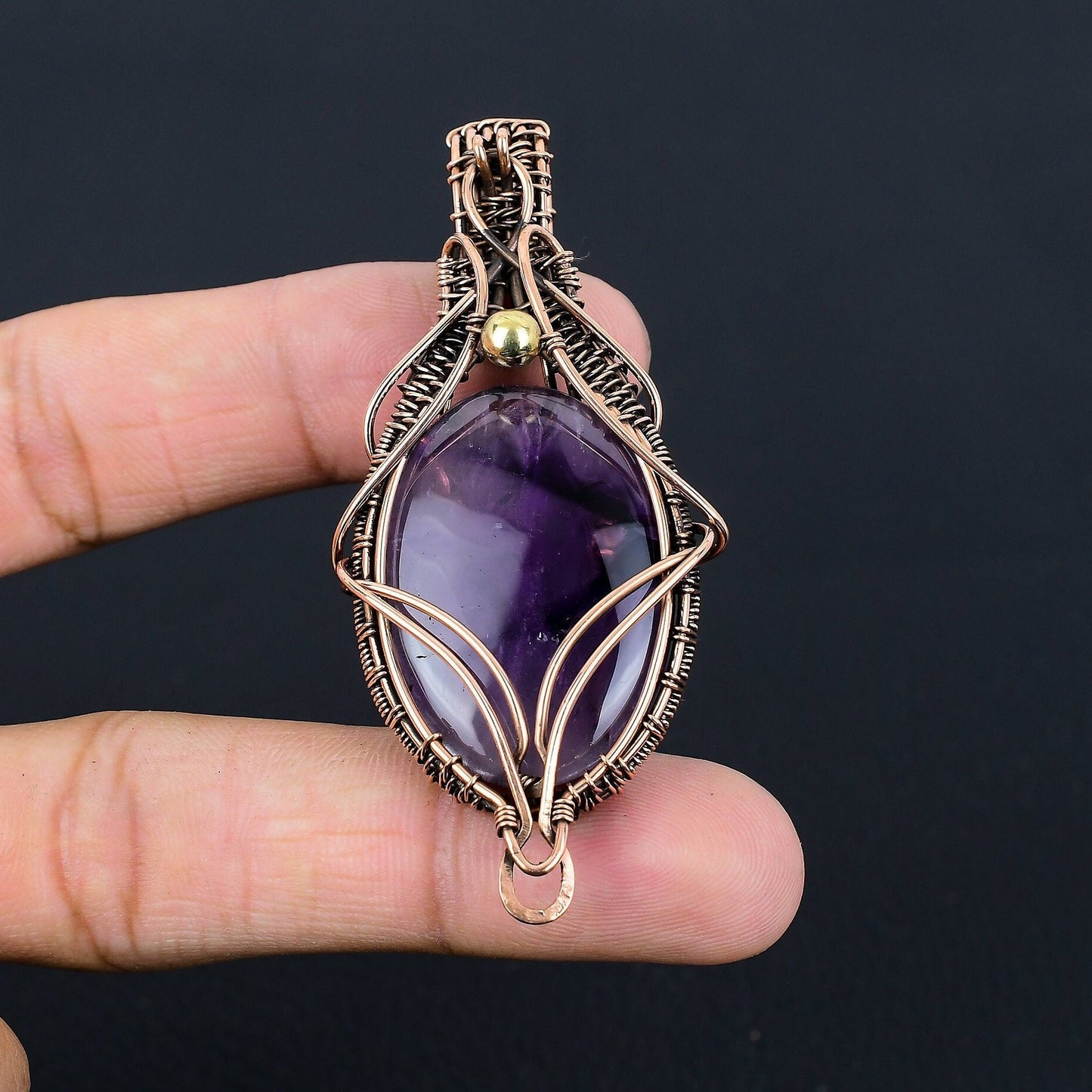 Purple Star Amethyst Gemstone Pendant
