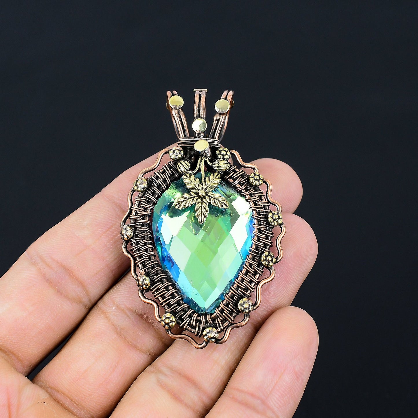 Rainbow Mystic Topaz Gemstone Pendant
