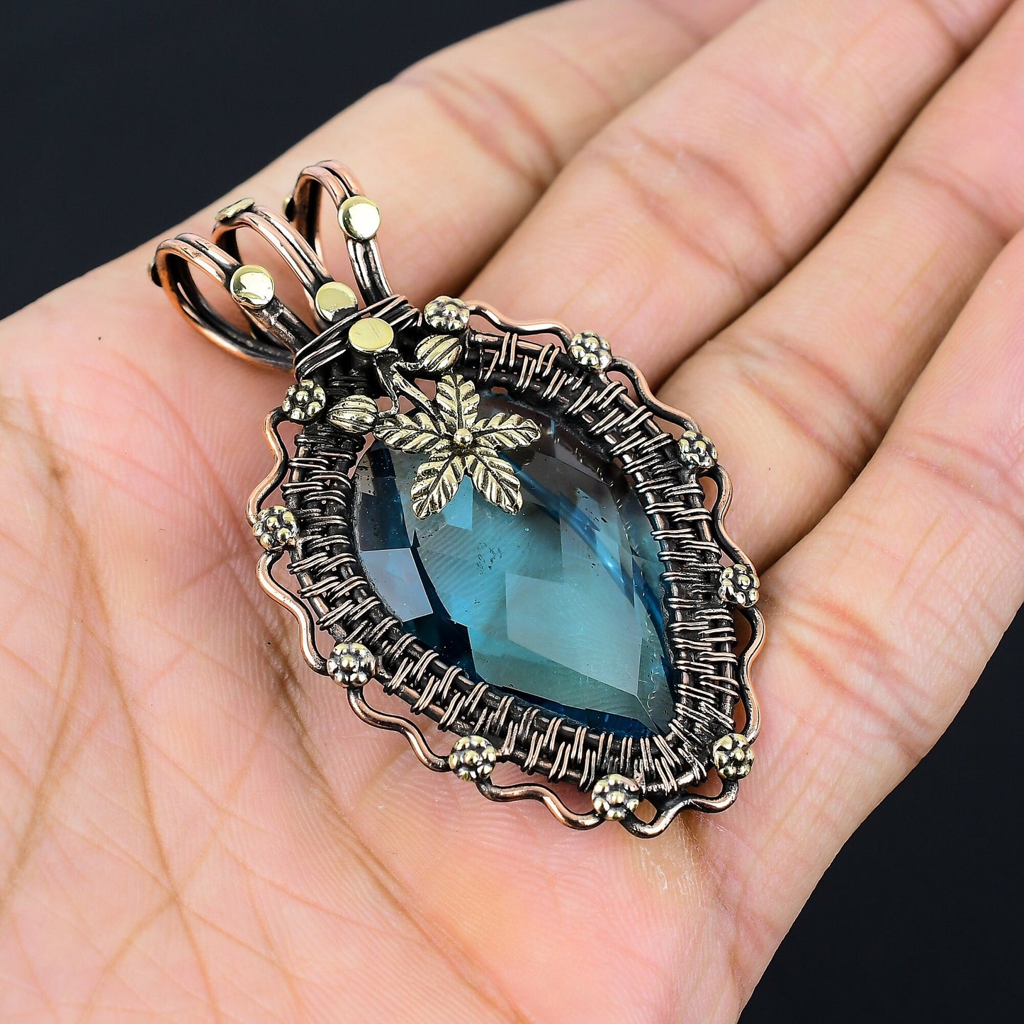 Blue Topaz Gemstone Pendant