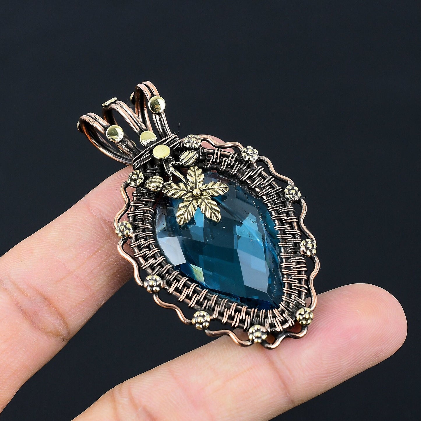Blue Topaz Gemstone Pendant