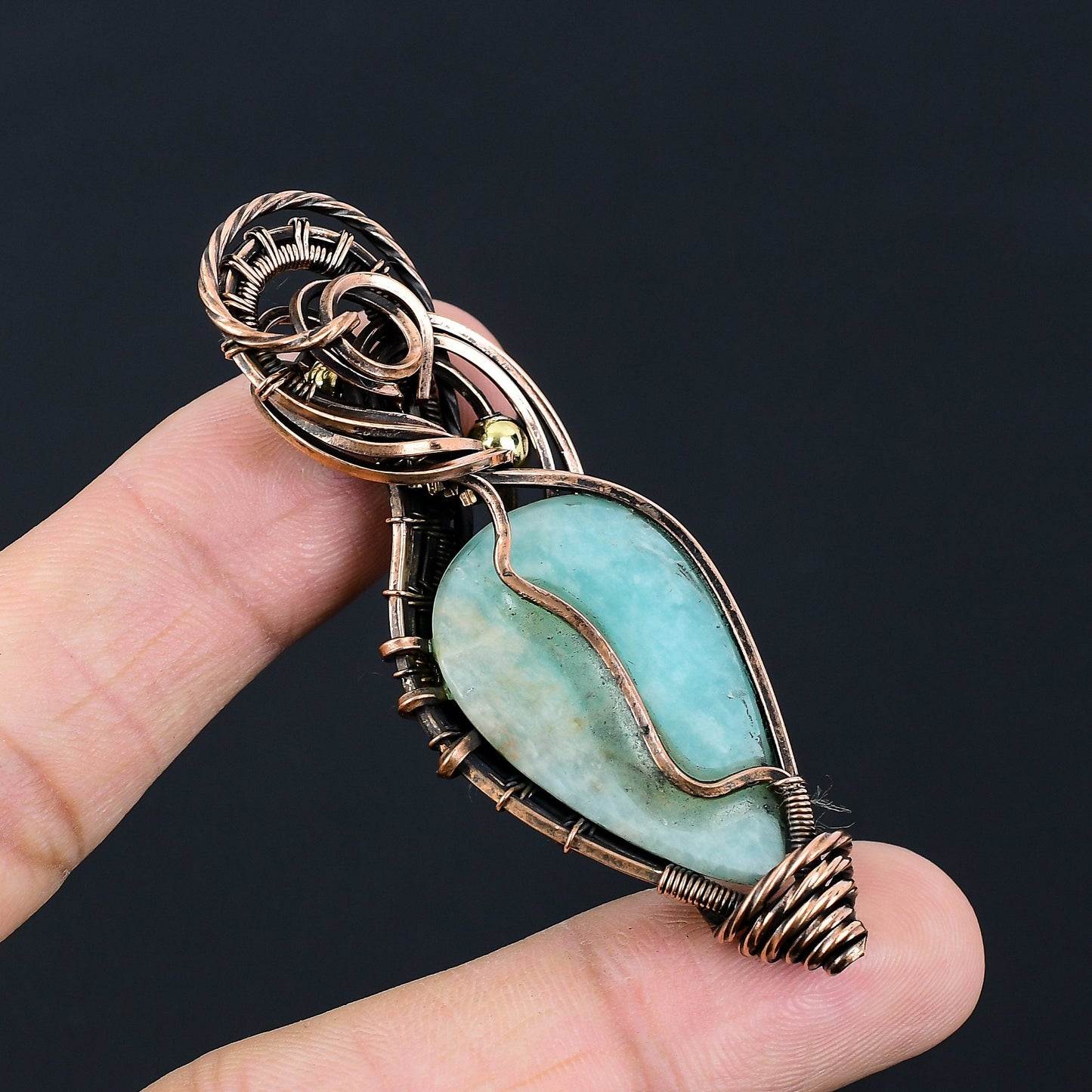 Blue Amazonite Gemstone Pendant