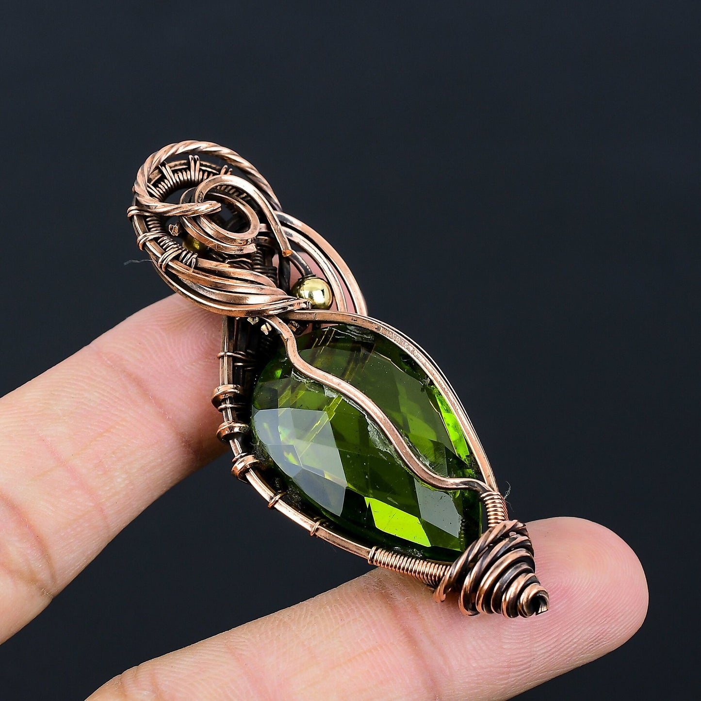 Green Peridot Gemstone Pendant