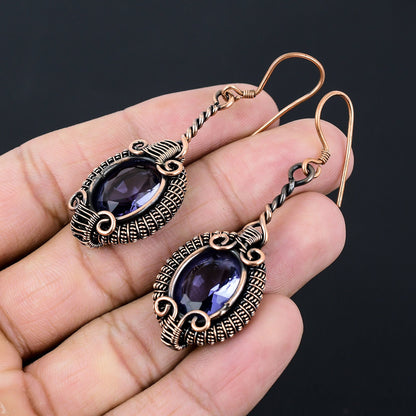 Blue Iolite Gemstone Earrings