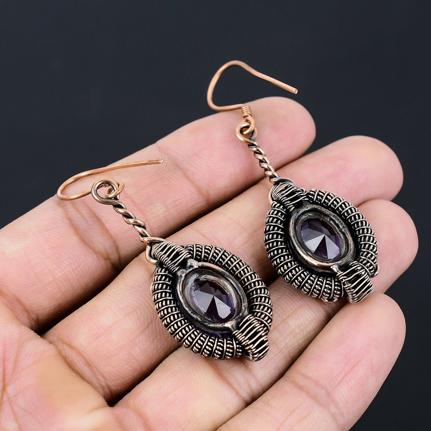 Blue Iolite Gemstone Earrings