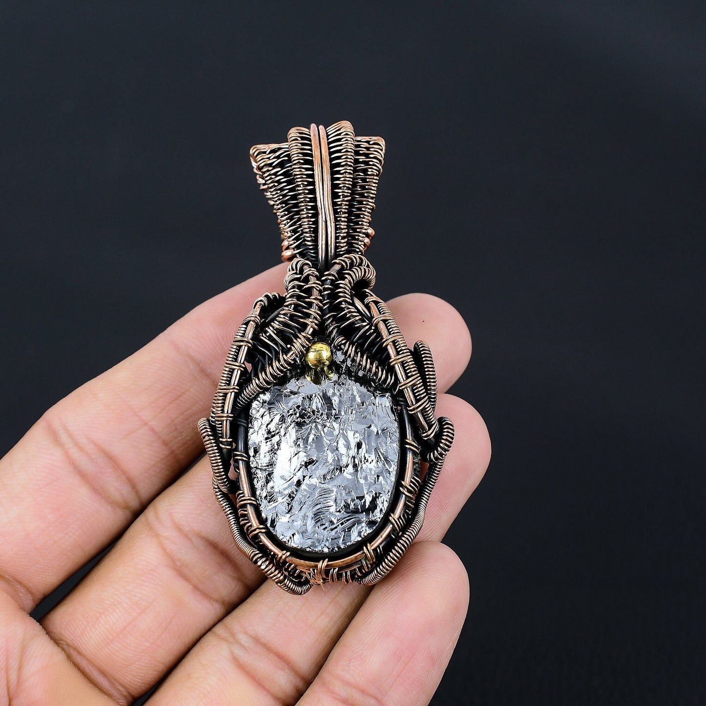 Black Shungite Gemstone Pendant