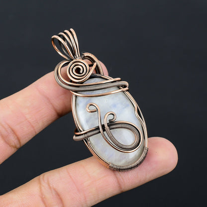 Rainbow Moonstone Gemstone Pendant